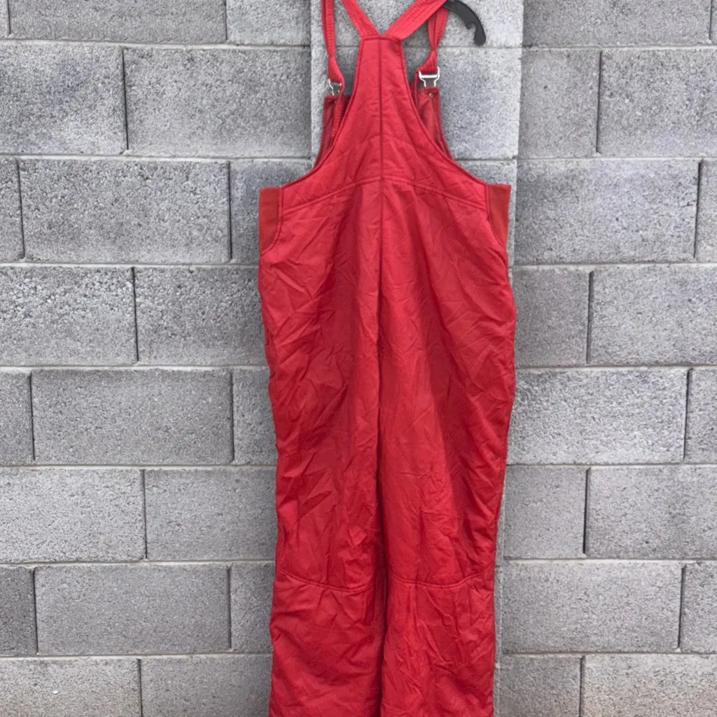 Vintage JCPenney Red Ski Bib Snowsuit Winter Overalls women's XL - Image 9