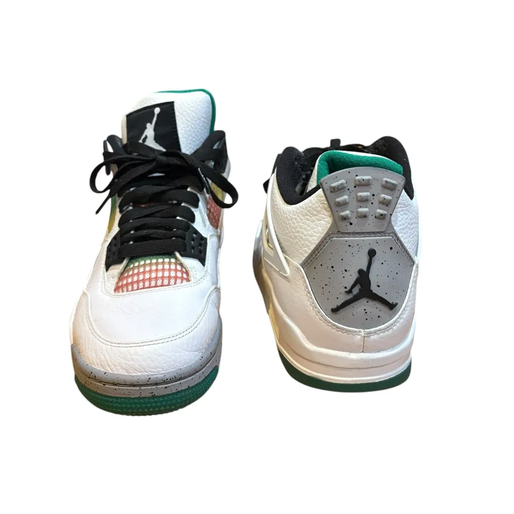 Air Jordan 4 Retro Rasta AQ9129 100 Womens Size 10 White Lucid Green Black - Image 3