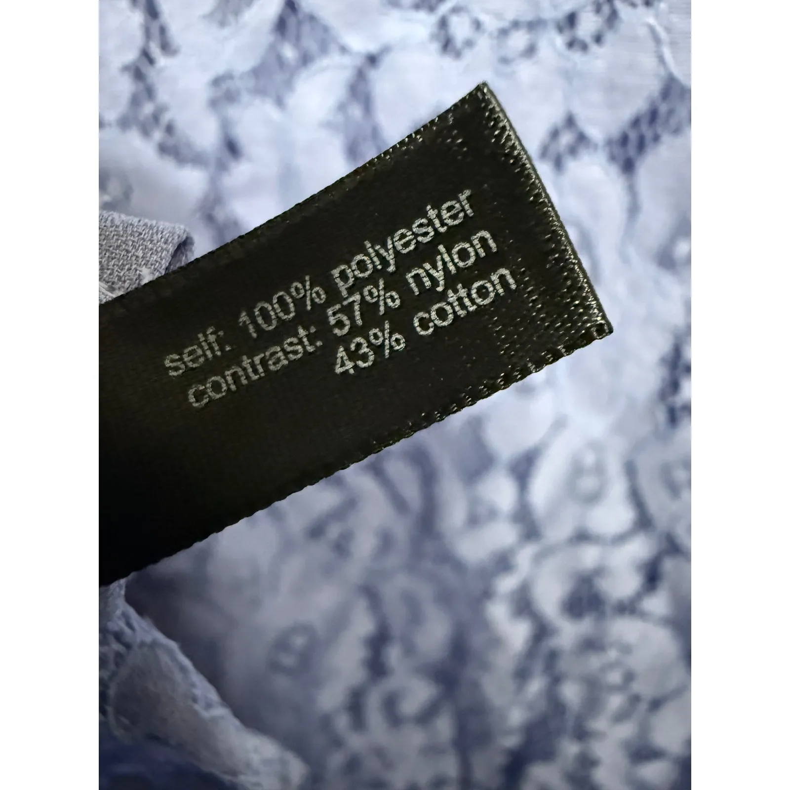 The Limited Periwinkle Lace Back Blouse Long Sleeve Sheer Size XS - Image 7