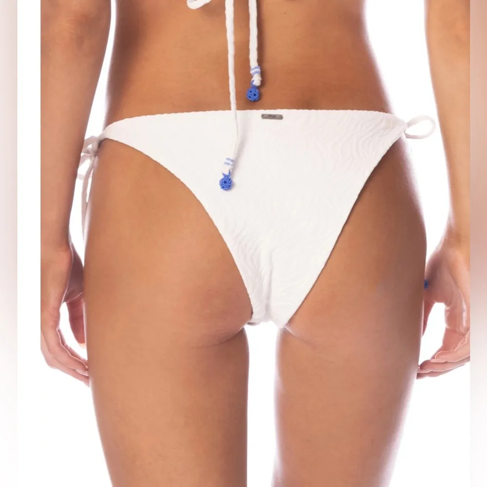 Maaji Zebra Frost Sunning Low Rise Tie Side Bikini Bottom White Swim - Image 7