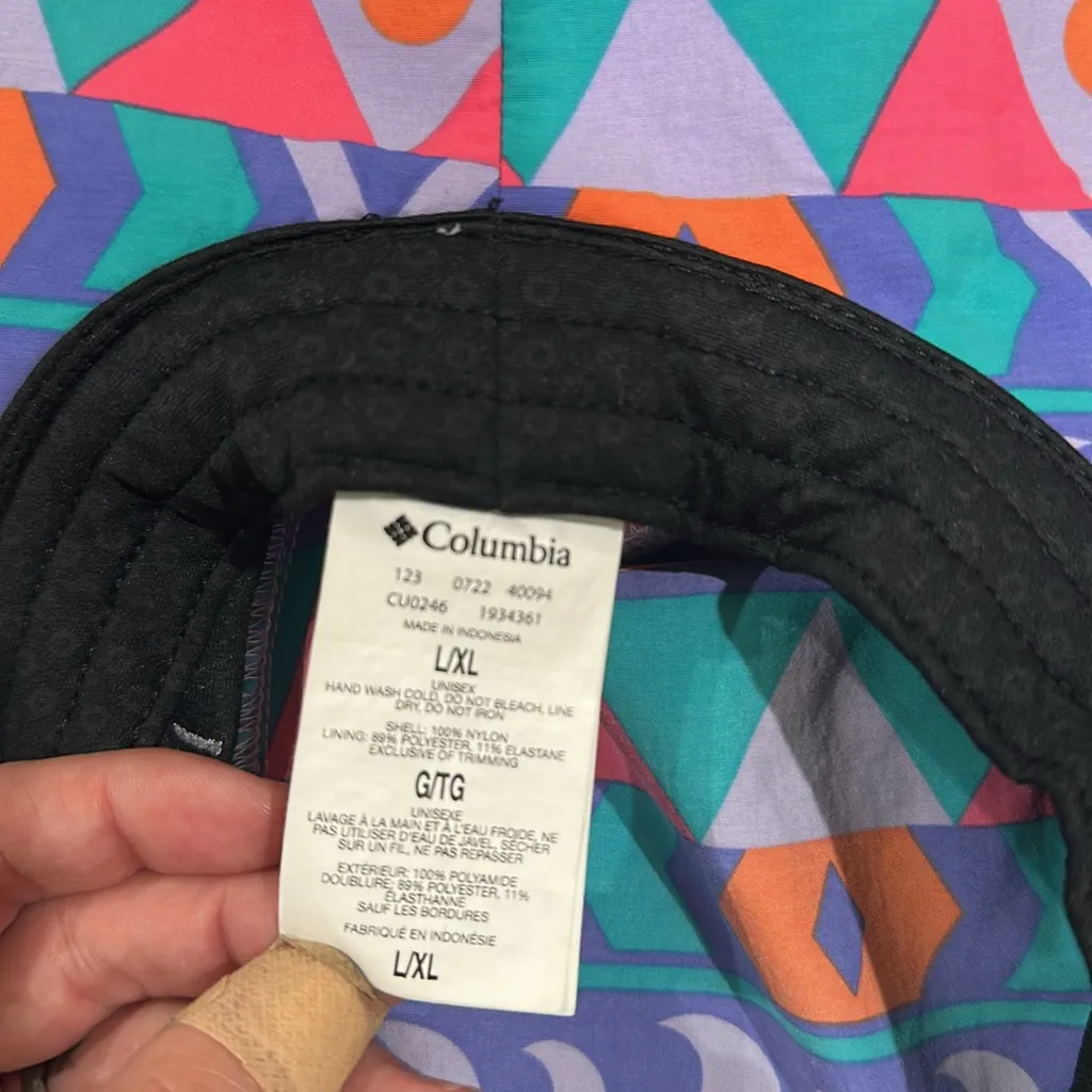 Columbia Colorful Patterned Hat - sun hat with vent mesh - Image 3