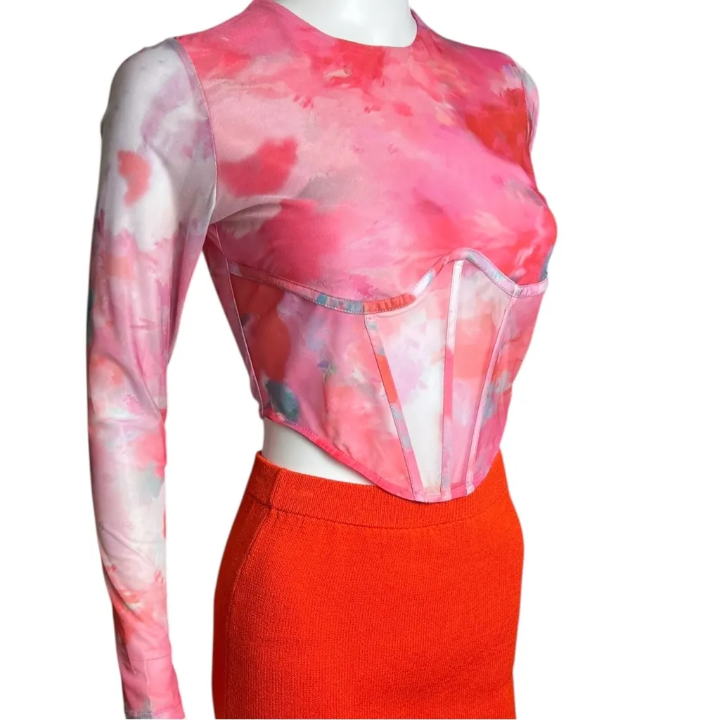 Bardot  Mesh Floral Corset Top - Image 6