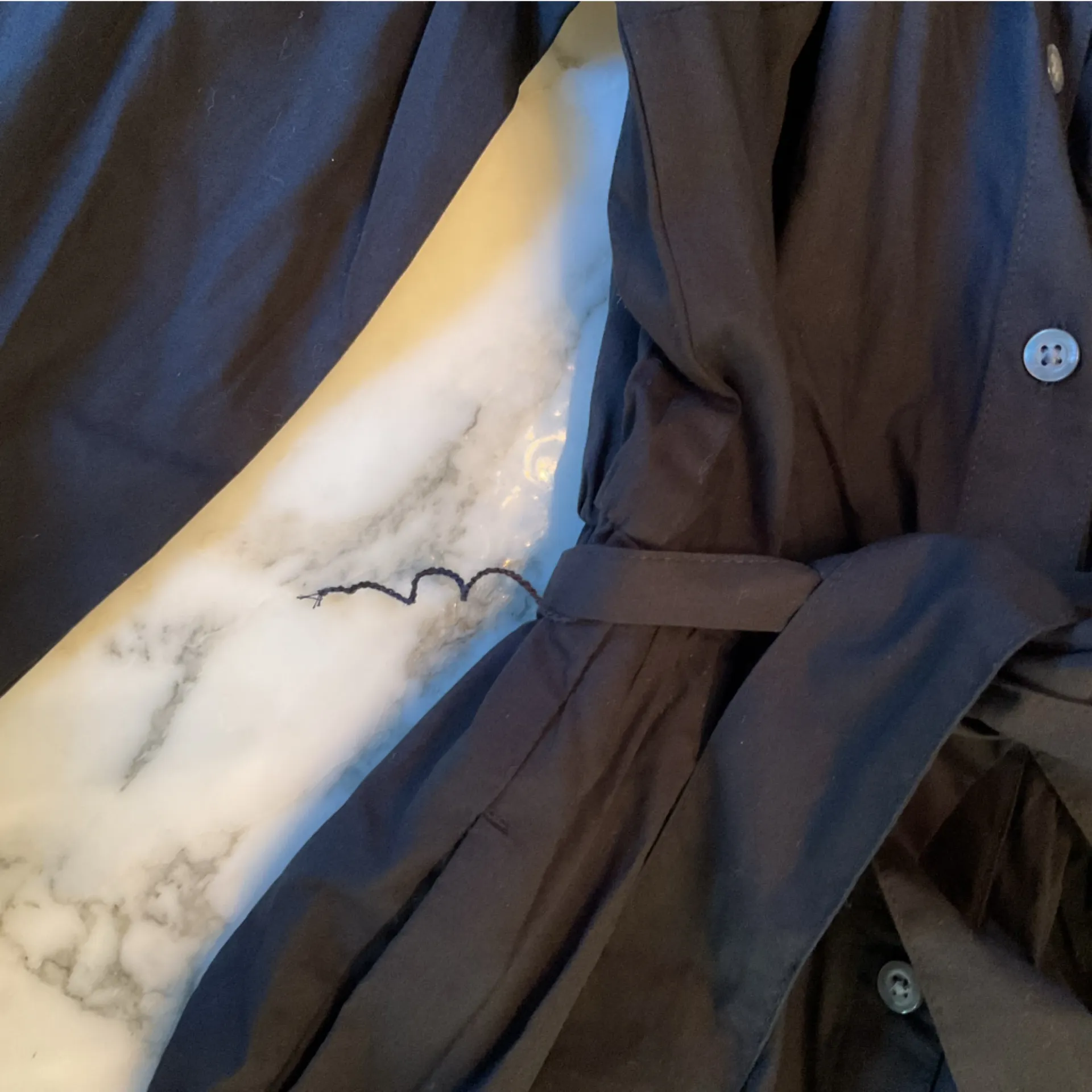 NWT J Crew Black Long-sleeve poplin shirtdress Sz 4 broken belt loop - Image 5