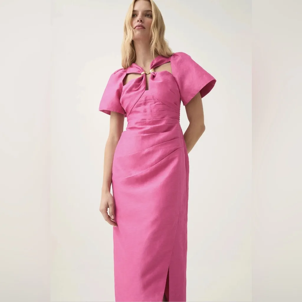 Aje Presence Twisted midi dress US6 Pink Size 6 - Image 3