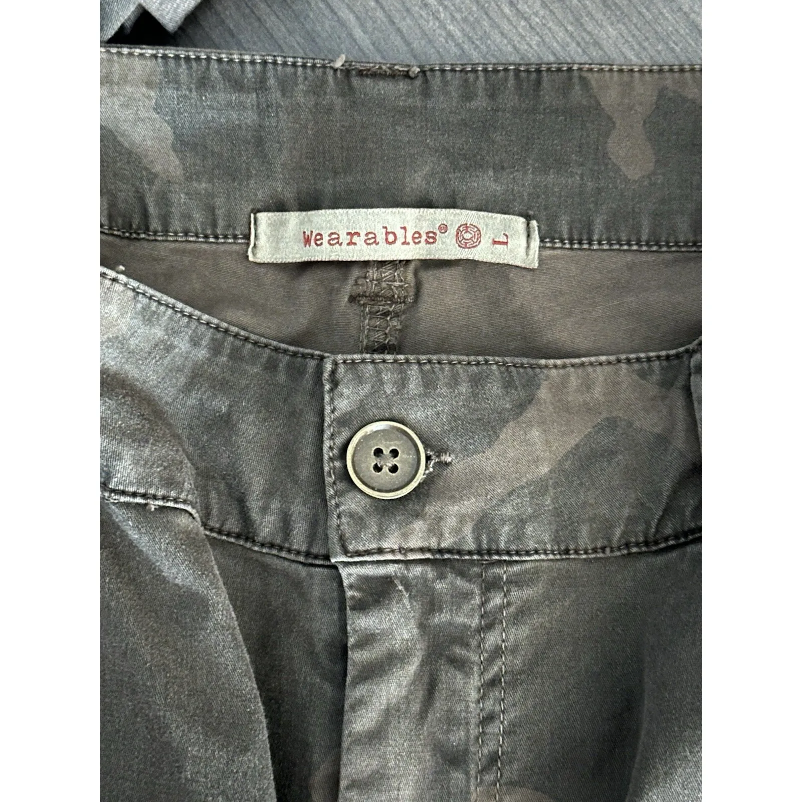 Wearables Women's Camo Pants Large Brown Green Stretch Casual Utility Army - Image 5