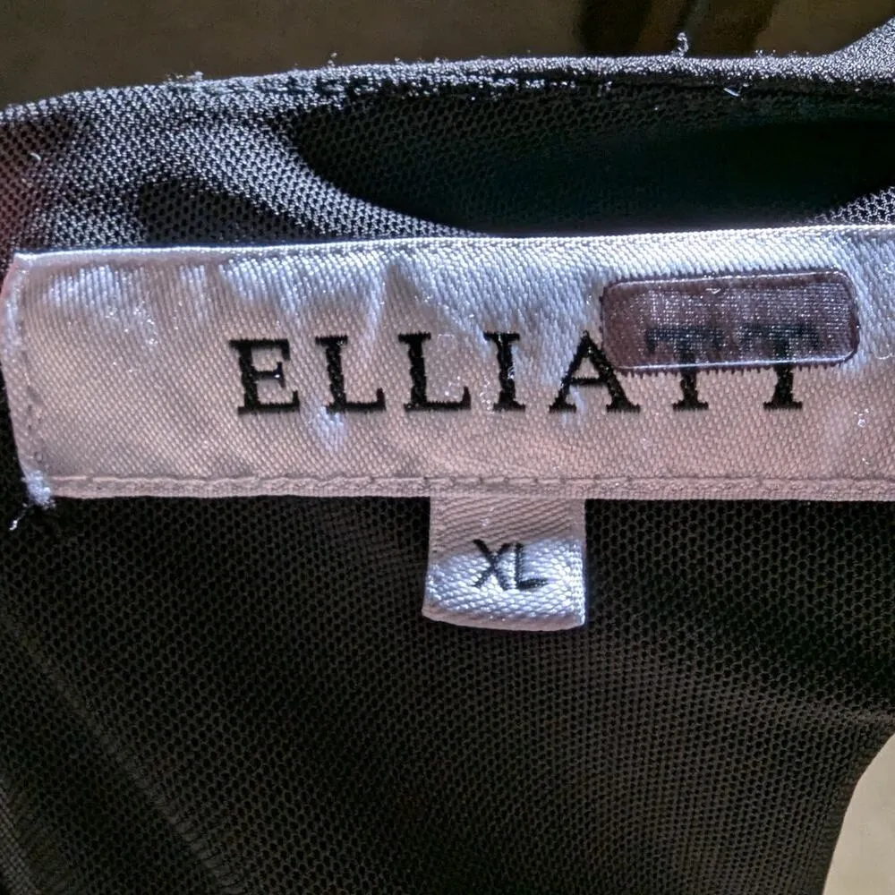 Elliatt Dusk Black Ponte Knit Waist Cutout Short Sleeve Sweetheart Mini Dress XL - Image 5