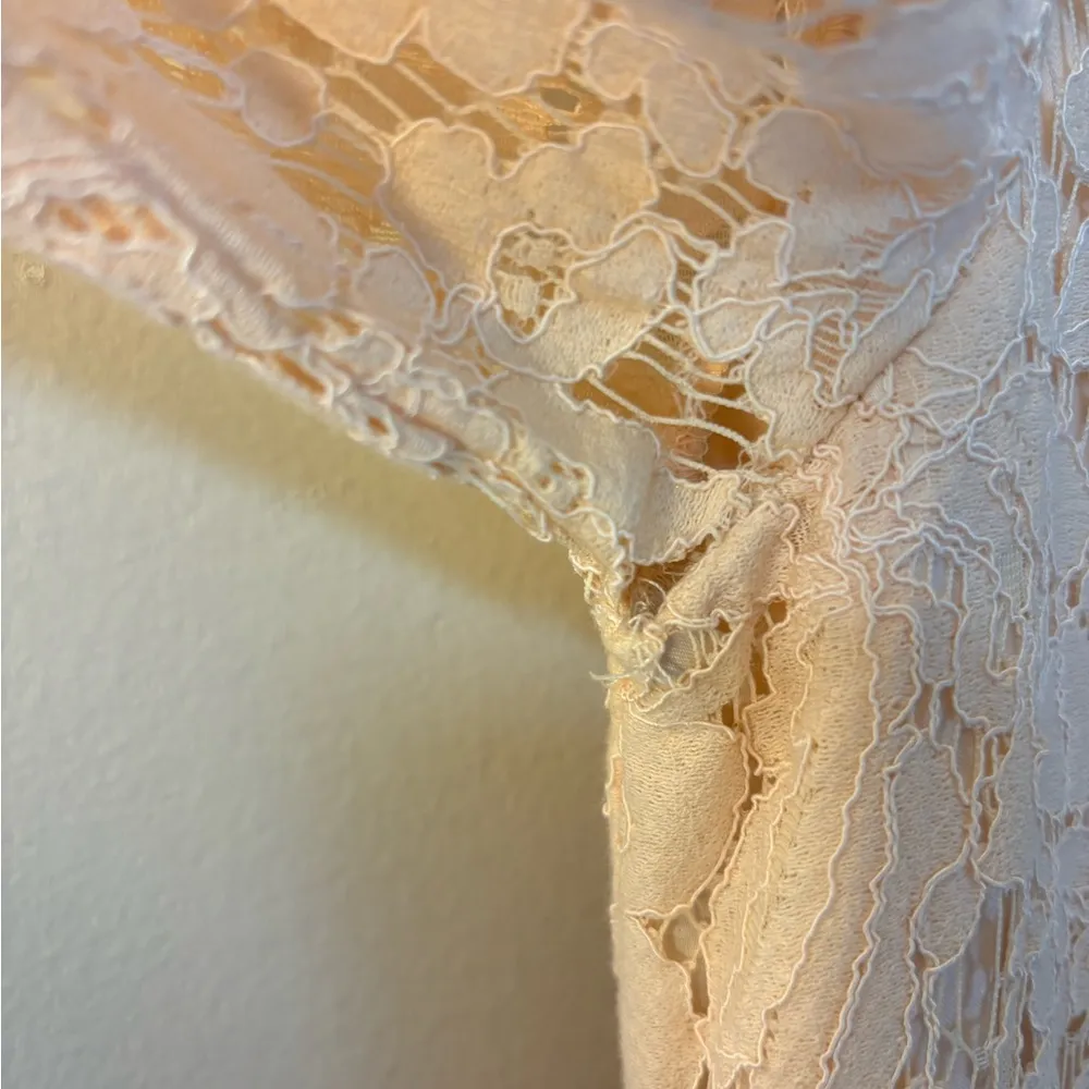 Vince Camuto 3/4 Length Sleeve Lace Dress Sz 6 Shirttail Hem Shift Dress… - Image 5