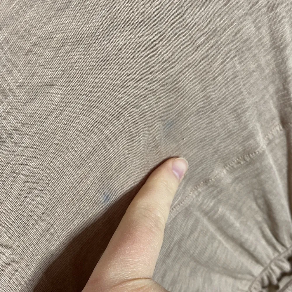 La Made sandy beige faux wrap column Grecian maxi dress with side slit size L - Image 9