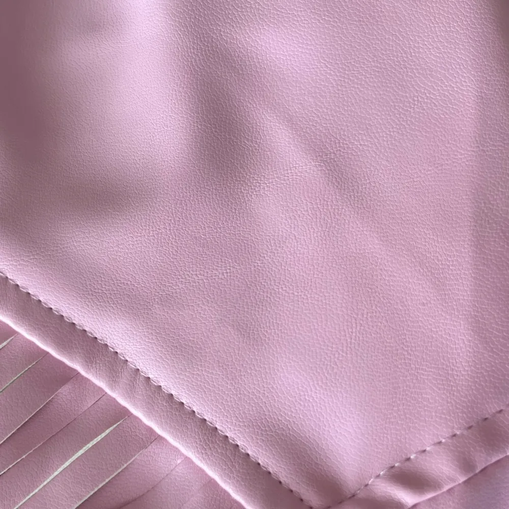 Buddy Love Faux Leather Fringe Moto Jacket Bubblegum Pink NEW Medium - Image 10