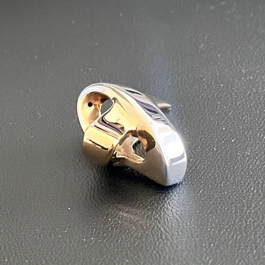 QGI 14kt Yellow and White Gold “X” Slide Necklace Pendant - Image 4