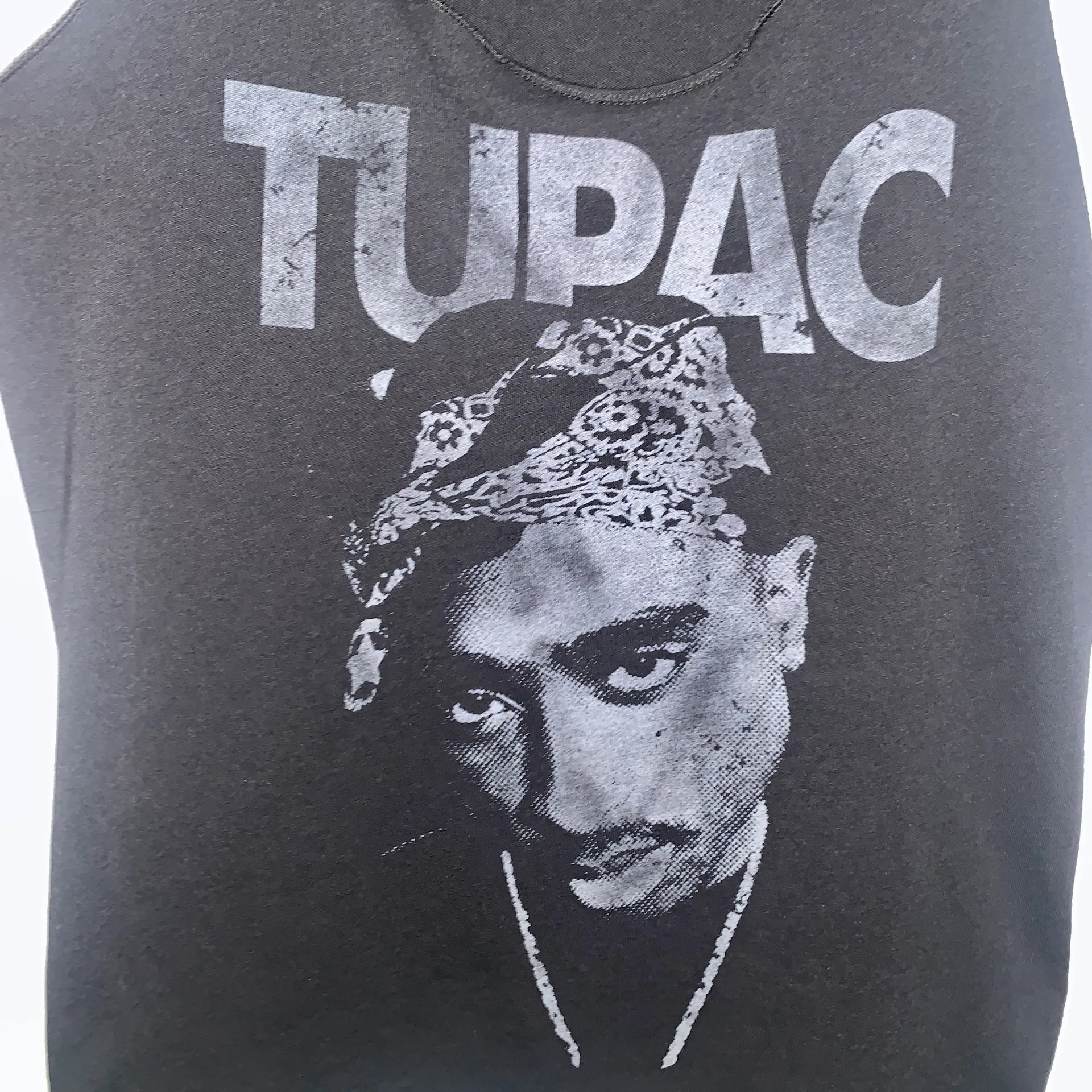 Tupac Graphic Muscle Tank Black - Image 4