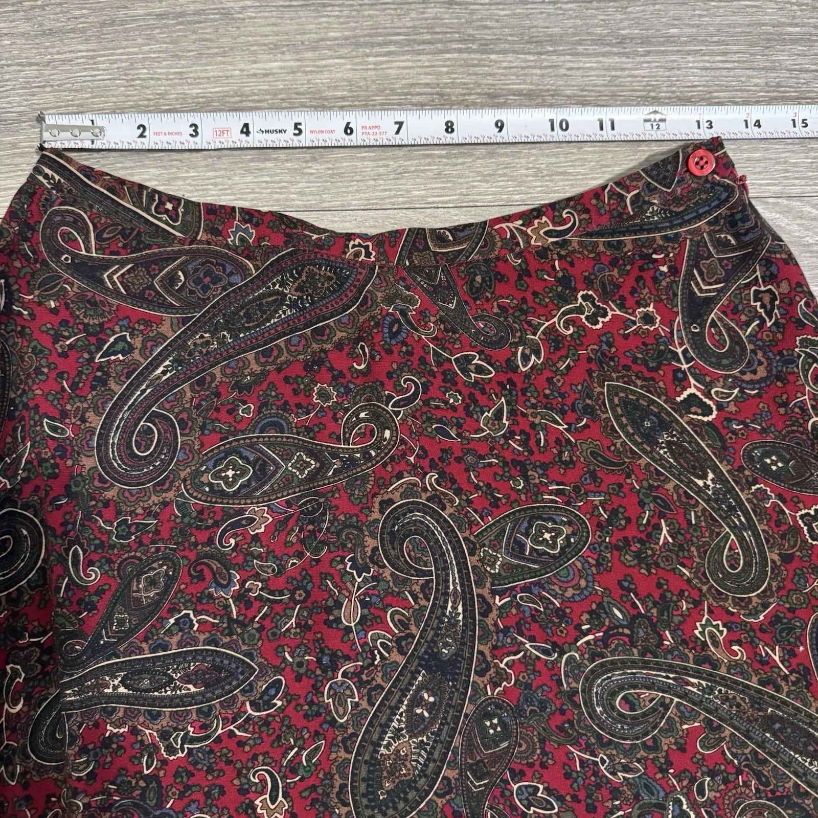 Vintage Jones Wear Skirt Womens 10 Y2K Fairy Paisley Chiffon Boho Career - Image 8