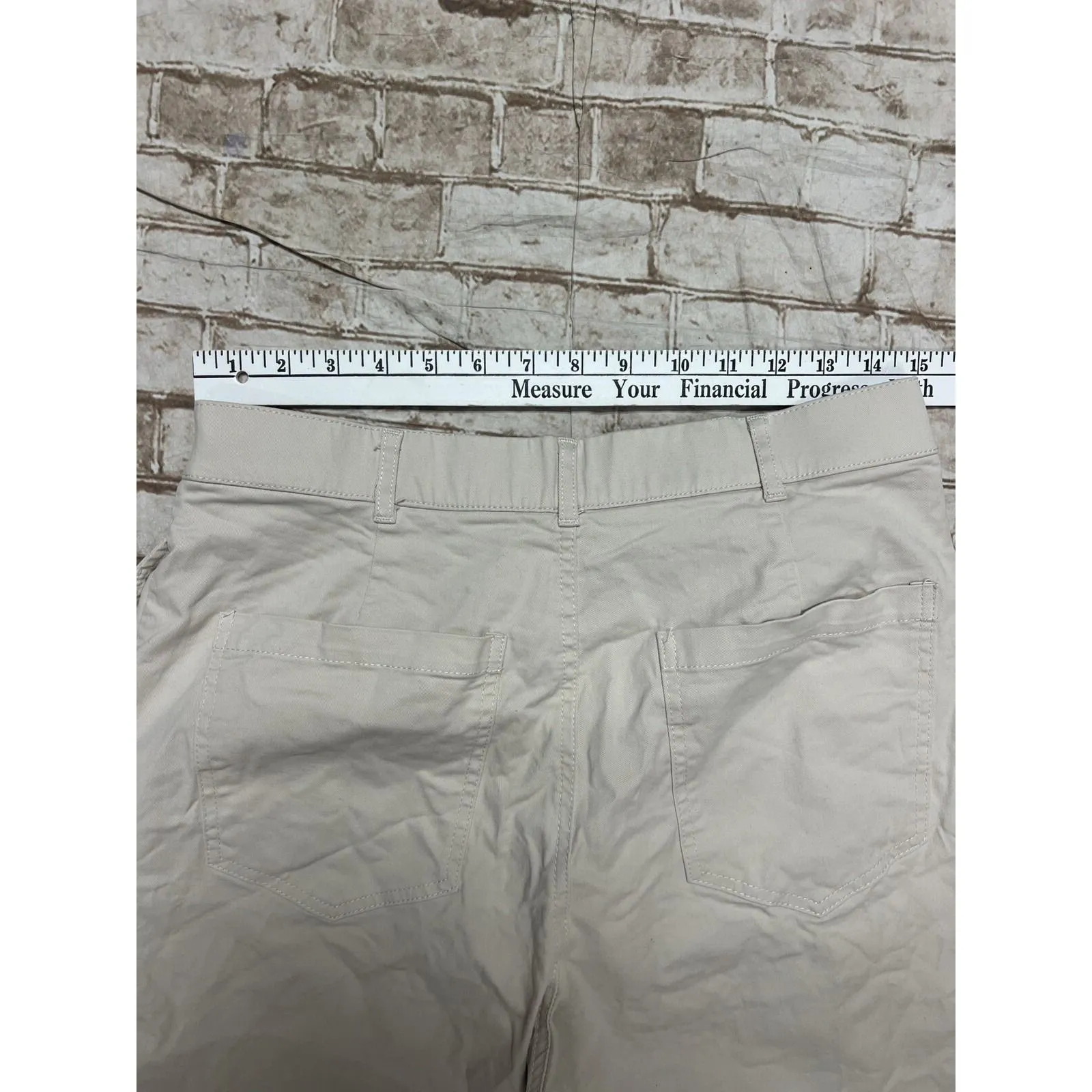 Zara Pants Women's Large Khaki Tan High Waisted Pleated Y2k Tapered - Image 5
