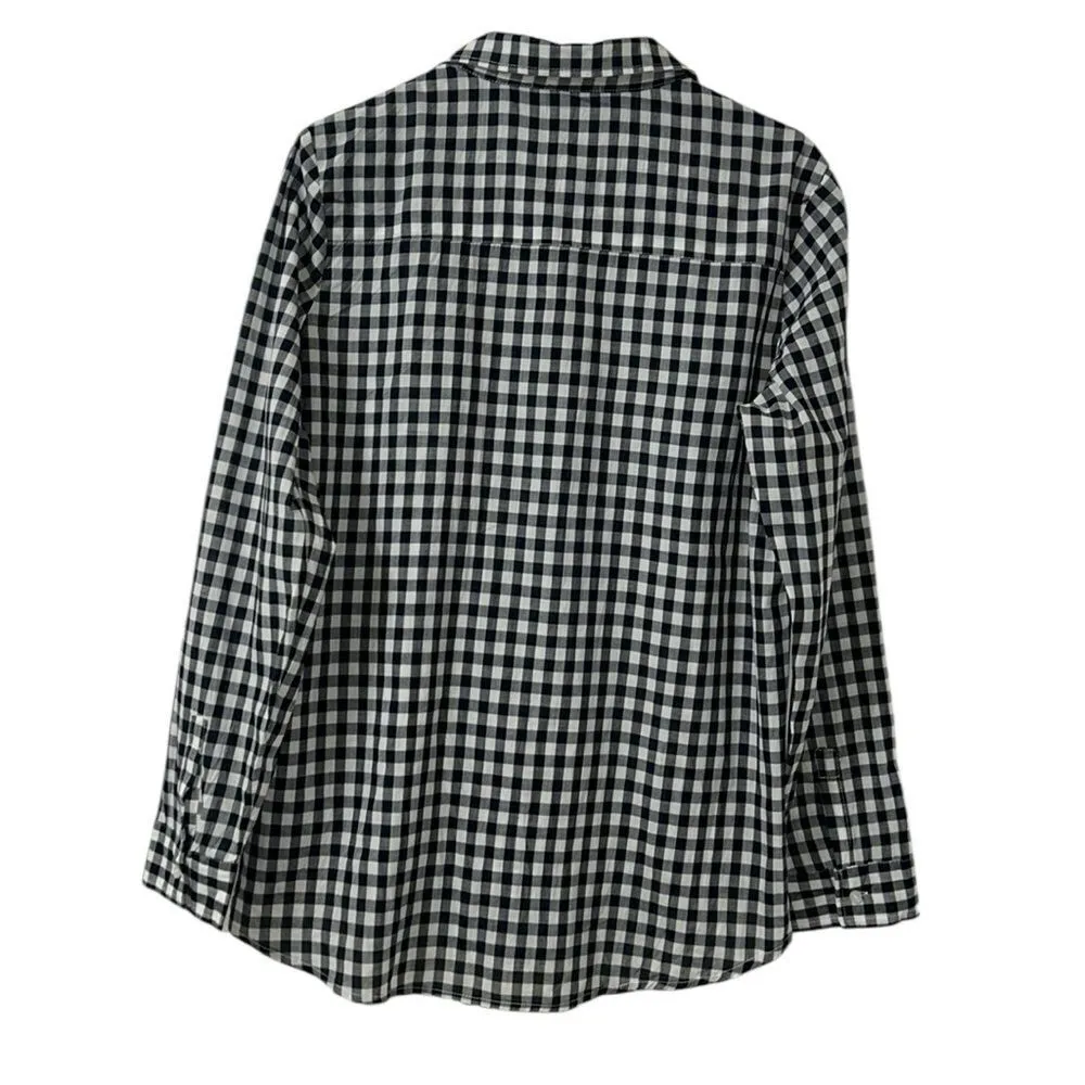 Olive & Oak Gingham Blue  & White Cotton Button Down Shirt(Size Medium) - Image 2