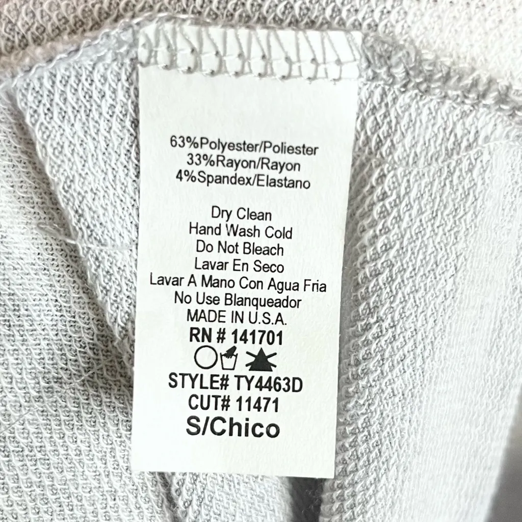 143 STORY // LINE UP Gray White Striped Mock Neck Dolman Pullover Small - Image 12