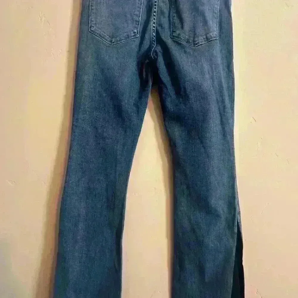 Frame Denim Le Crop Mini Bootcut Raw Hem Jeans Size 26 Blue jeans detail on leg - Image 5