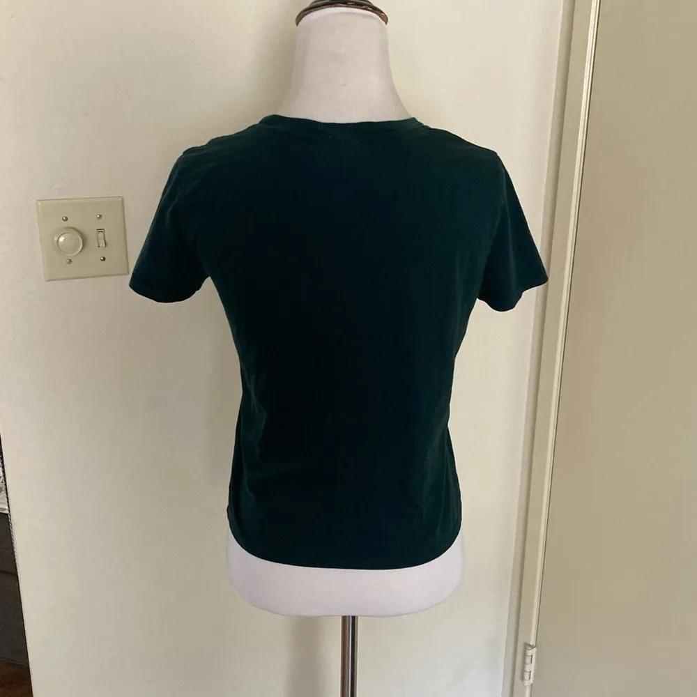 💚Topshop Dark Green LUCKY Star Short Sleeved Top Size 4💚 - Image 10