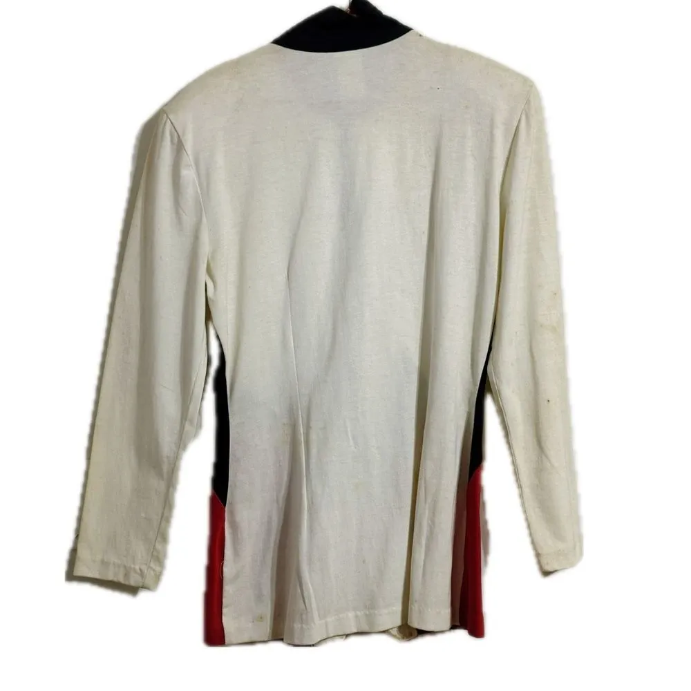 Stylish Women's Bomber Jacket‎ in Red, Black, and White Red Size M - Image 2