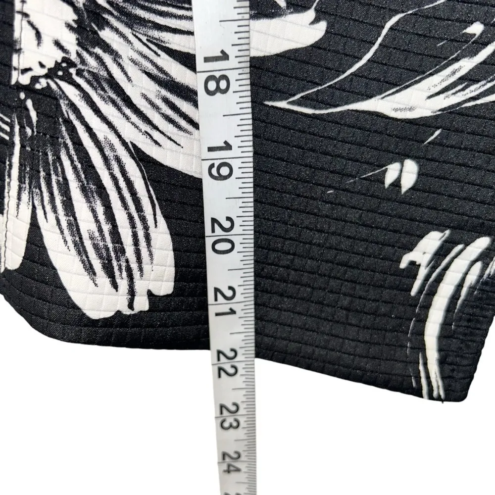 Black & White Floral Design Jacket Vintage Blazer Coat Women’s Size Petite Small - Image 3