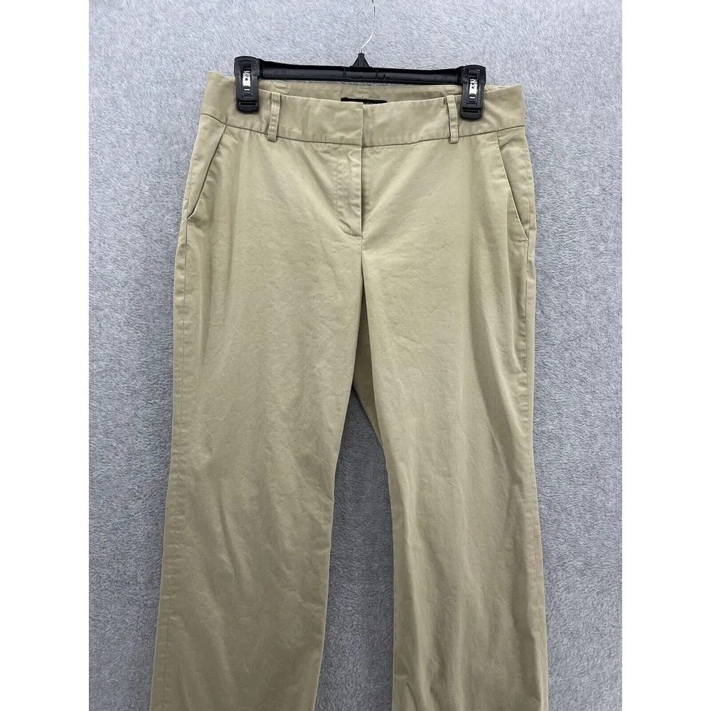 Talbots Women's Pants Solid Tan Brown Size 6P Petites Straight Leg Cotton Blend - Image 12