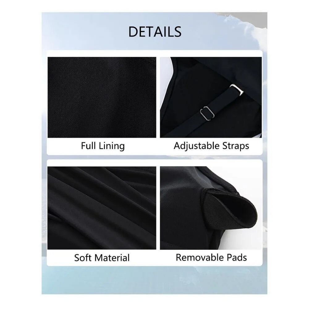 NEW 1 Pc Tummy Control Slimming Swimsuit Push up Vintage Retro L Black Size L - Image 4