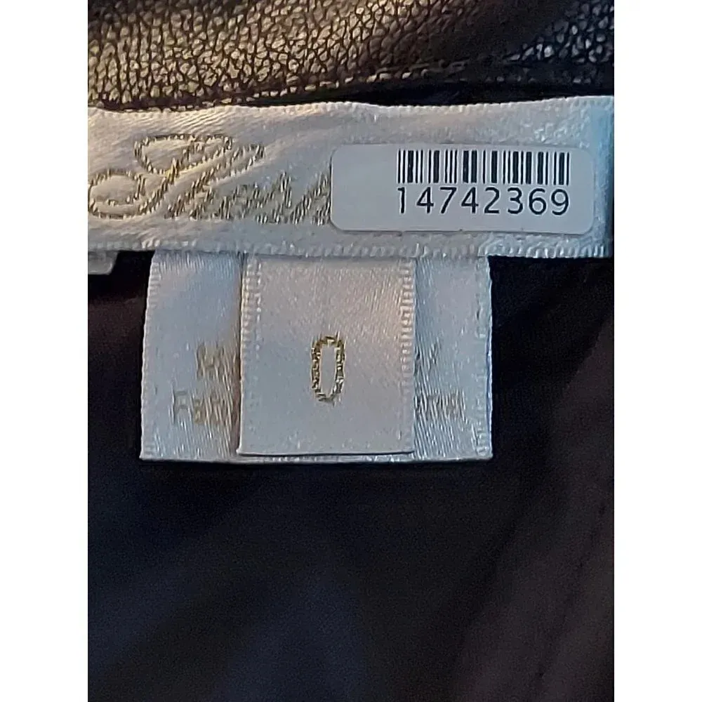 Shoshanna Dannie Faux Leather Dress in Black 0 Womens Strapless Mini - Image 7