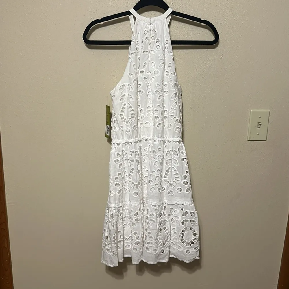 Gianni Bini Ivory Eyelet‎ Halter Dress Size 0 NWT - Image 8