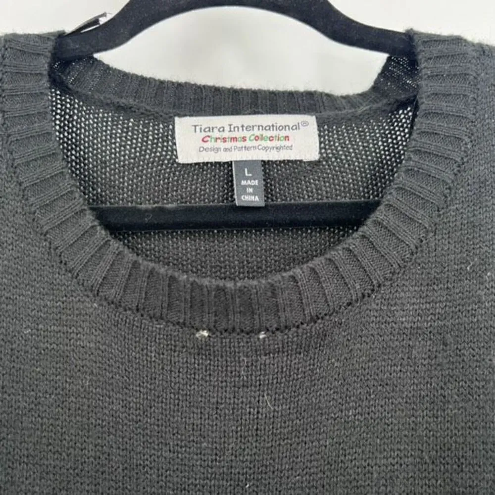 Tiara International Christmas Collection Nice Baubles Ugly Sweater Size Large - Image 4