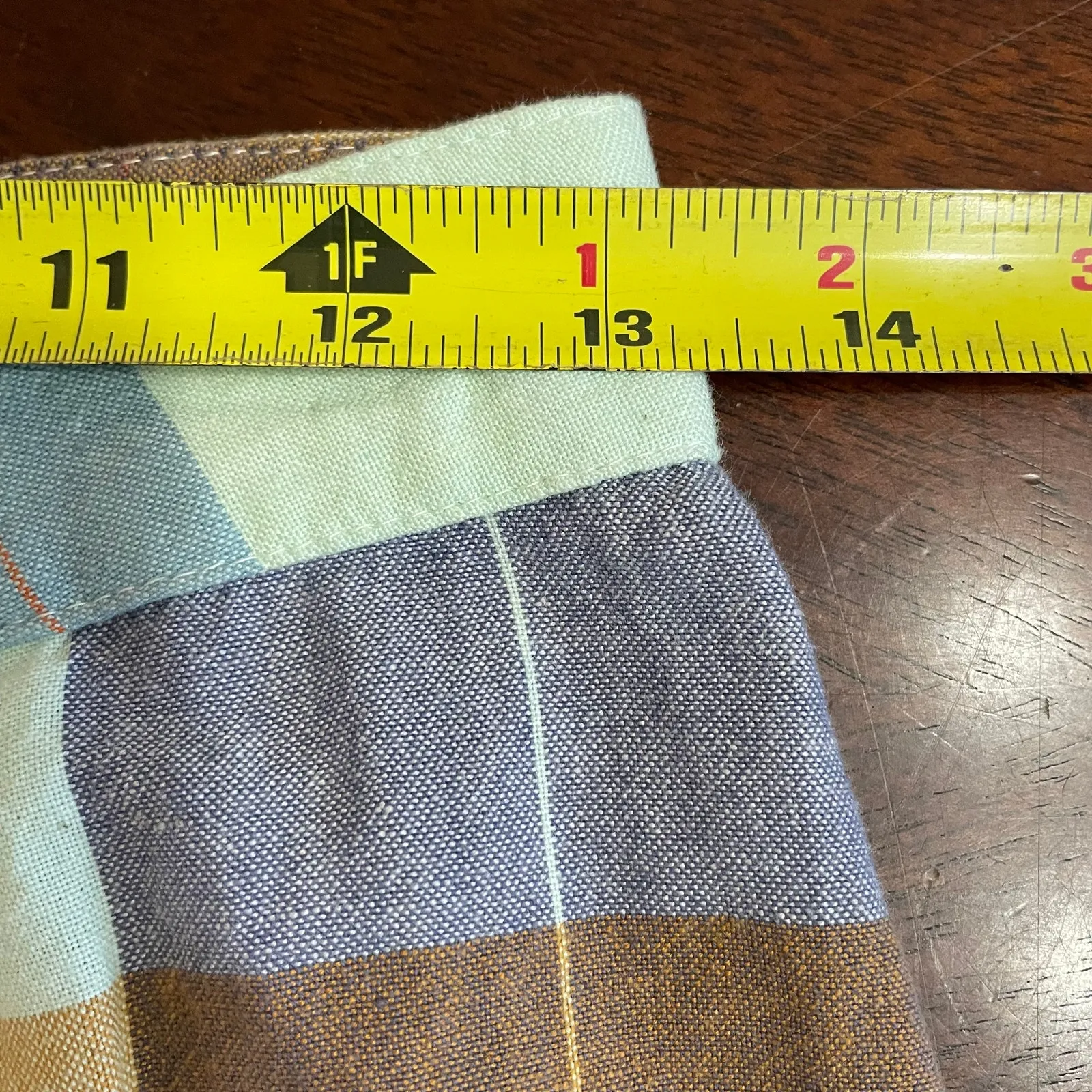 Meta Traders Skirt A Line Patchwork Full Botton Front Pockets 100 Cotton - Image 5