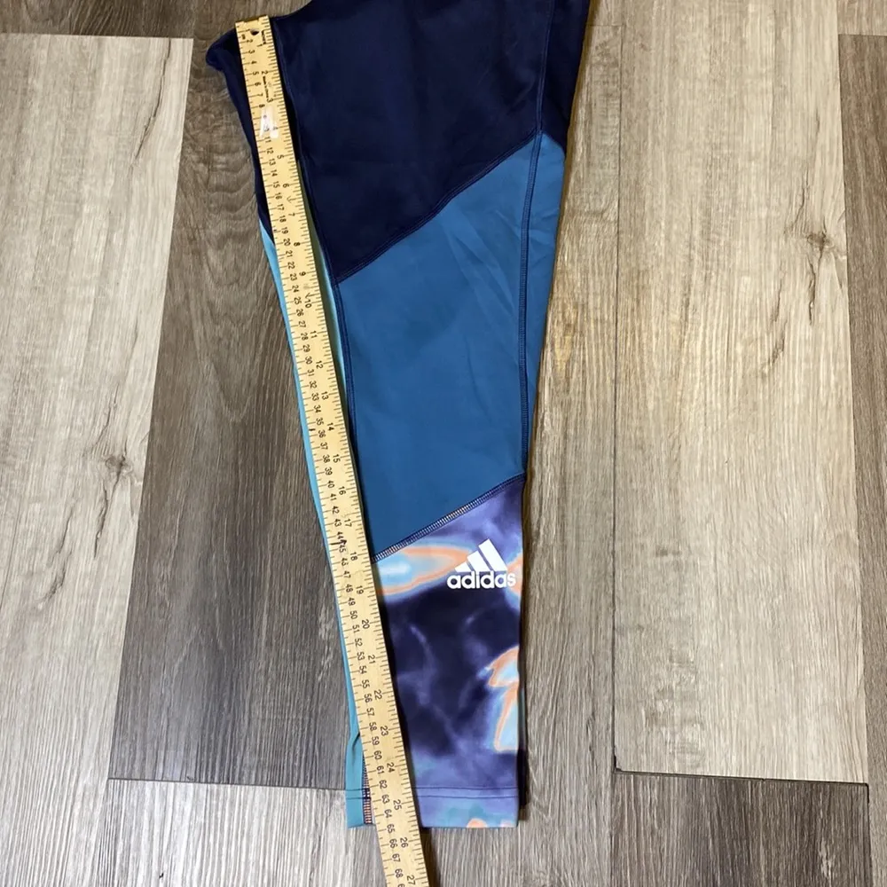 ADIDAS Primegreen womens Aeroready blue block athletic leggings size 1X - Image 8