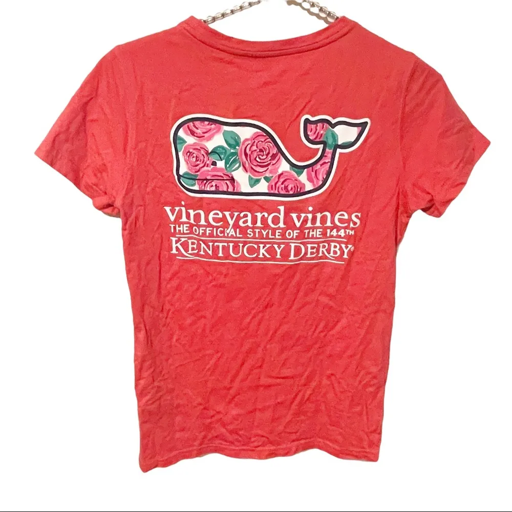 Vineyard Vines Womans XXS Pink 2018 144th Kentucky Derby Short Sleeve Shirt - Image 4