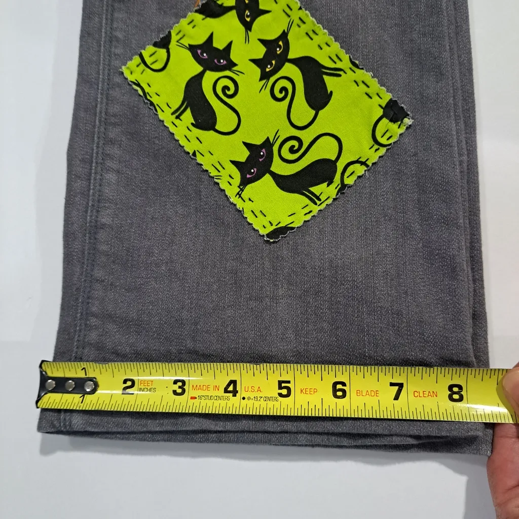 CUSTOM JONES NEW YORK sport petit stretch GRAY JEANS 10P - Image 4