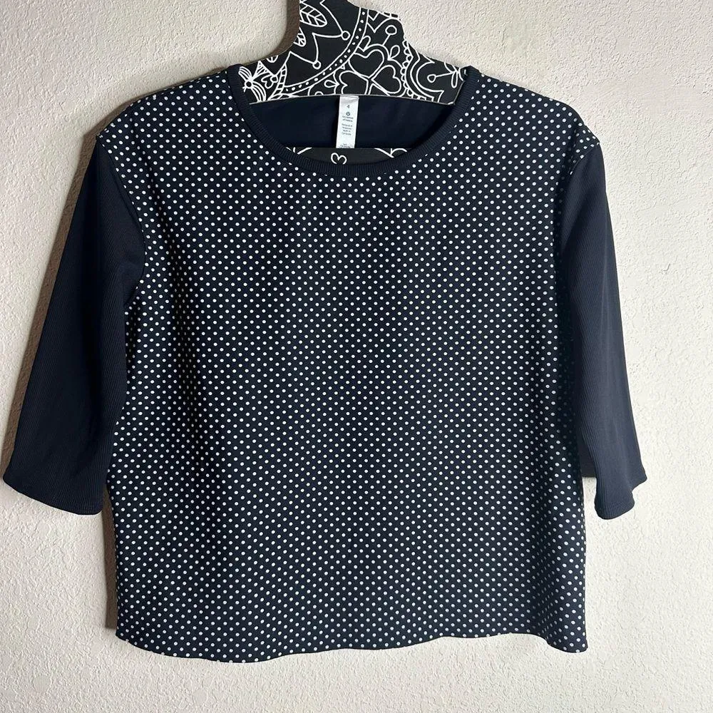 Lululemon Out Of This World Tee Biggy Dot Printed Black Ghost/Black/Black - Image 2