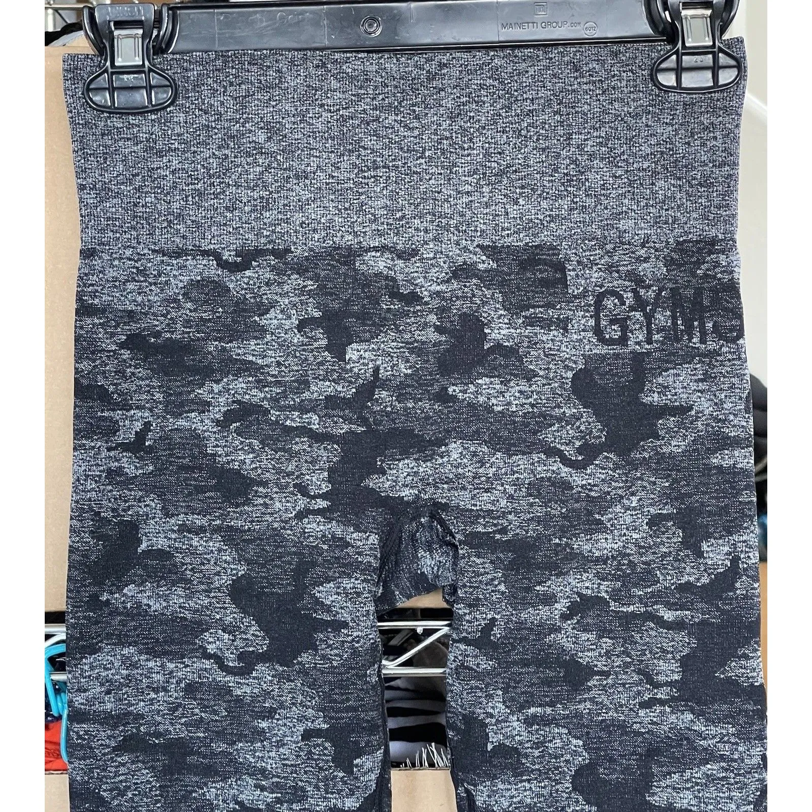 Gymshark Womens Leggings Sz Medium Gray Camo Activewear Gym Sporty Workout Yoga - Image 4