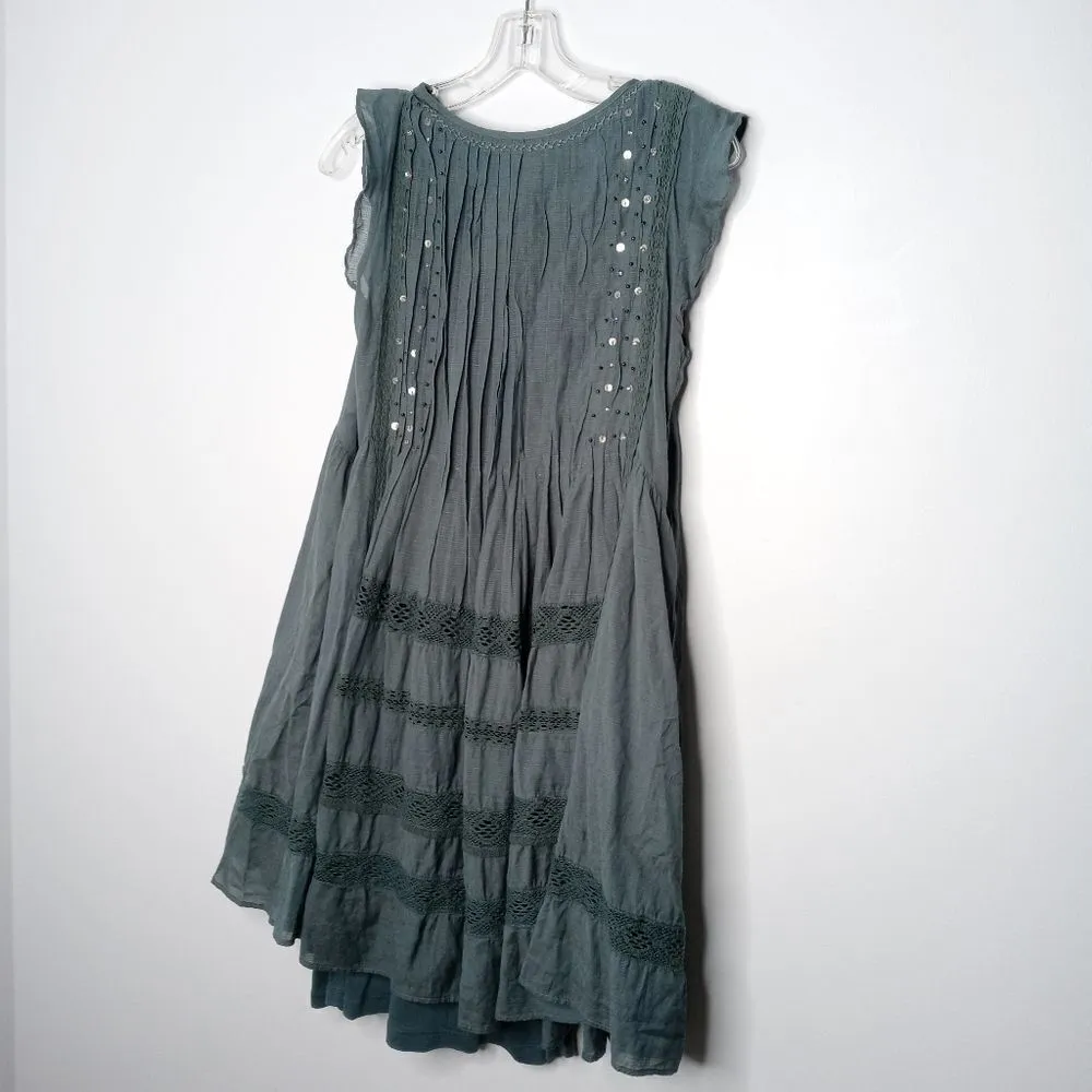 Anthropologie VanessaVirginia gray blue Dress - Image 10