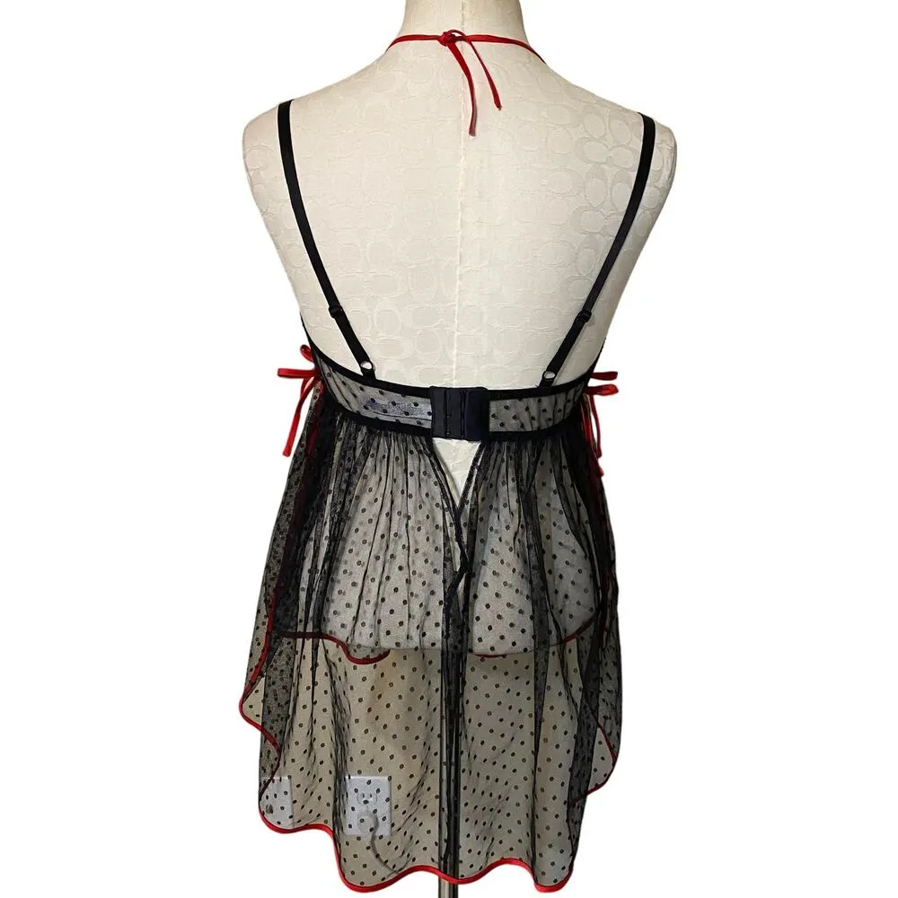 Adore Me Floral Sheer Lace Bustier Corset Cami Top Lingerie with tied sides 1X - Image 3