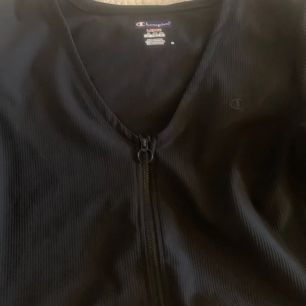 Champion Women's Black Long Sleeve‎ Crop Top - Image 2