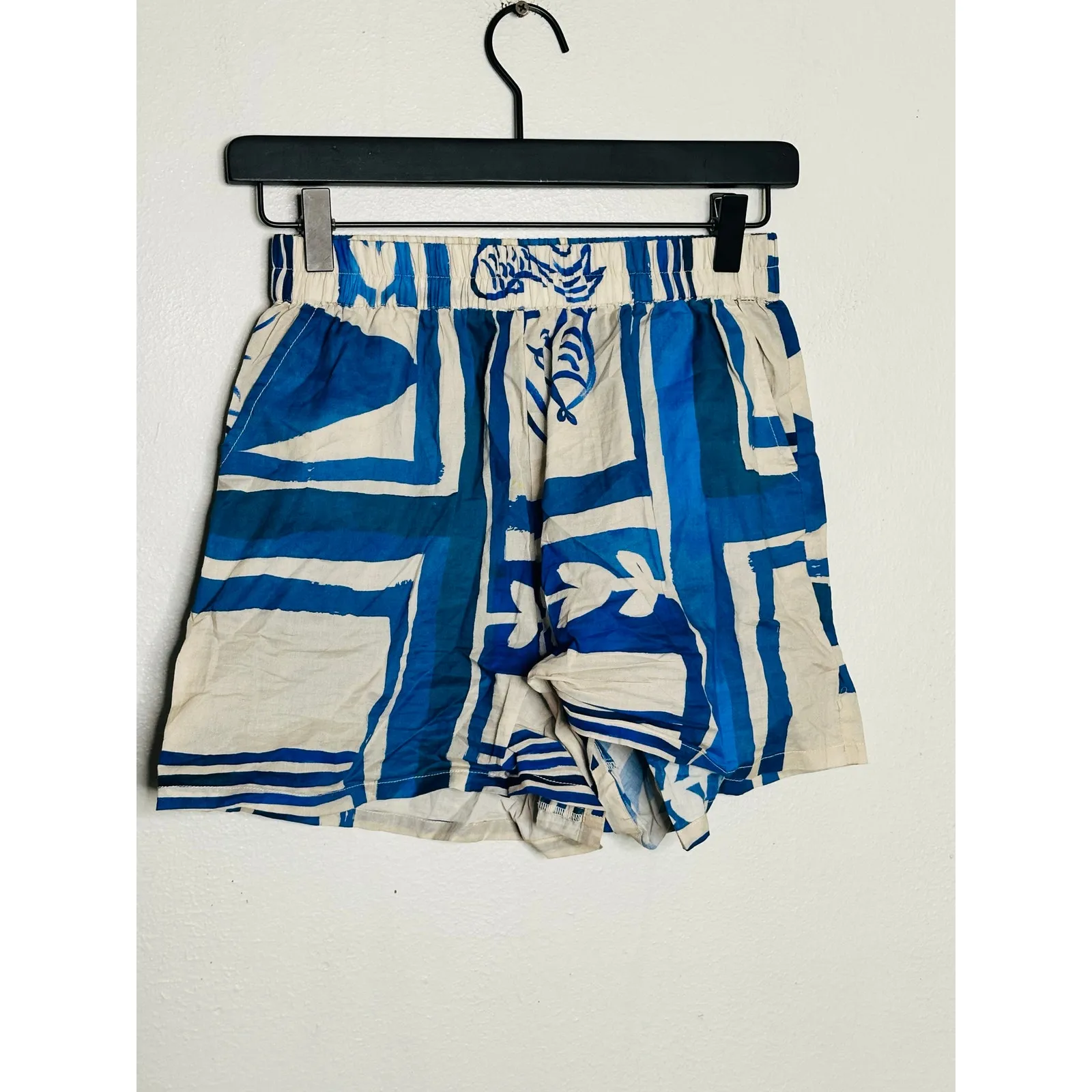 SOLEIL SOLEIL Blue Graphic Print 100% Cotton Pull - Image 4