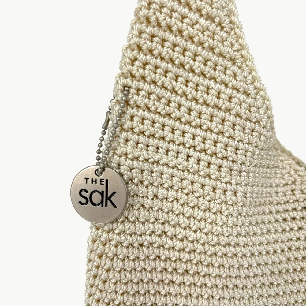 NWOT Vintage Y2K The Sak Crochet Knit Hobo 120 Shoulder Purse | OS | Cream - Image 5