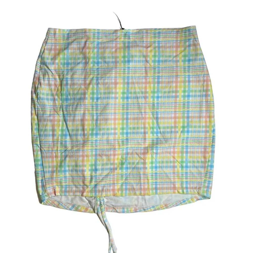 VDM the Label Plaid Cover Up Bottom Medium New - Image 38