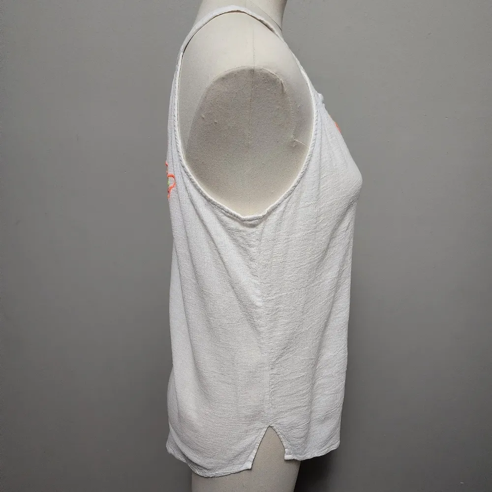 Maurices neon embroidered gauze cotton tank size xl - Image 3