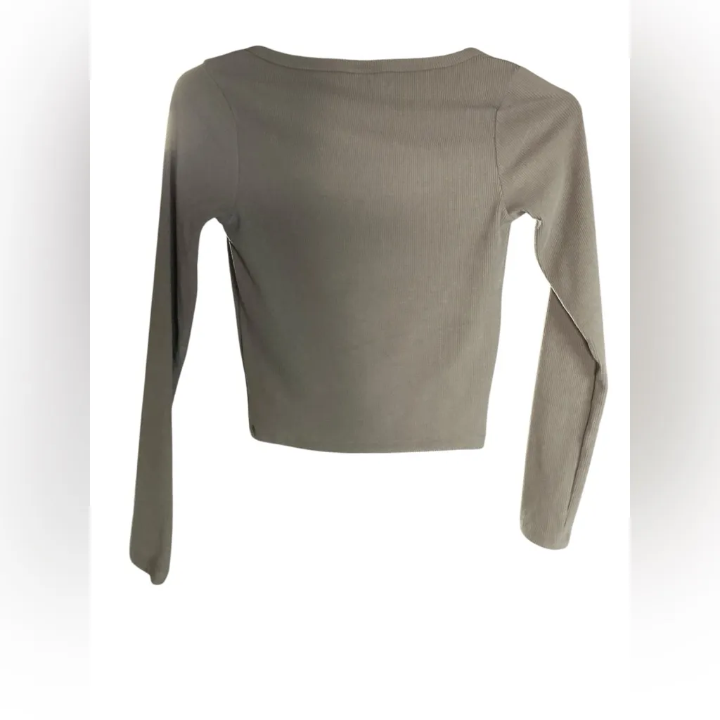 Wild Fable Ribbed Knit Top in Sage - Image 3