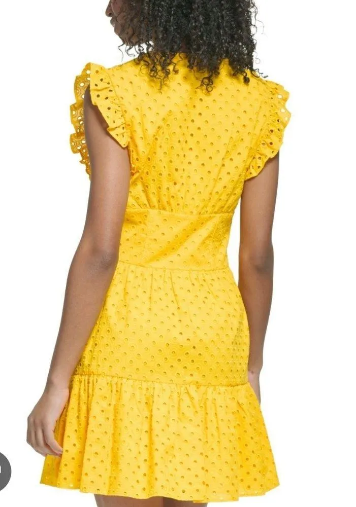 NWT  PARIS Split V-Neck Sleeveless Ruffle Size 2 - Image 4