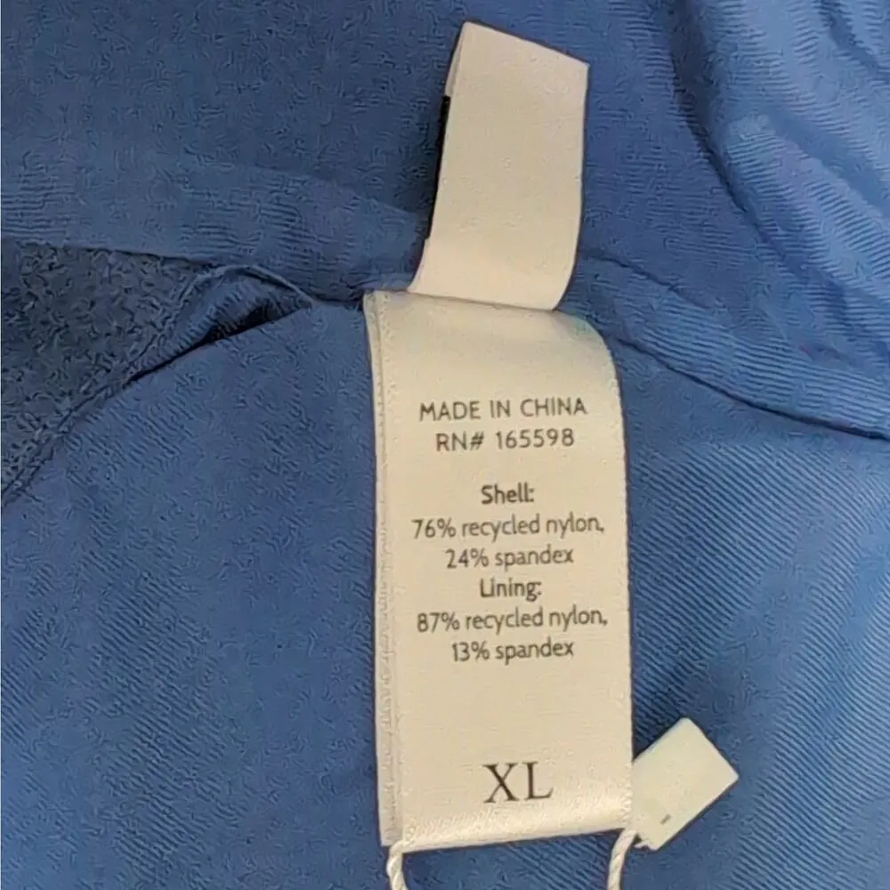 Andie The Santorini Horizon Blue One Piece Keyhole Cutout Adjustable Size XL New - Image 9