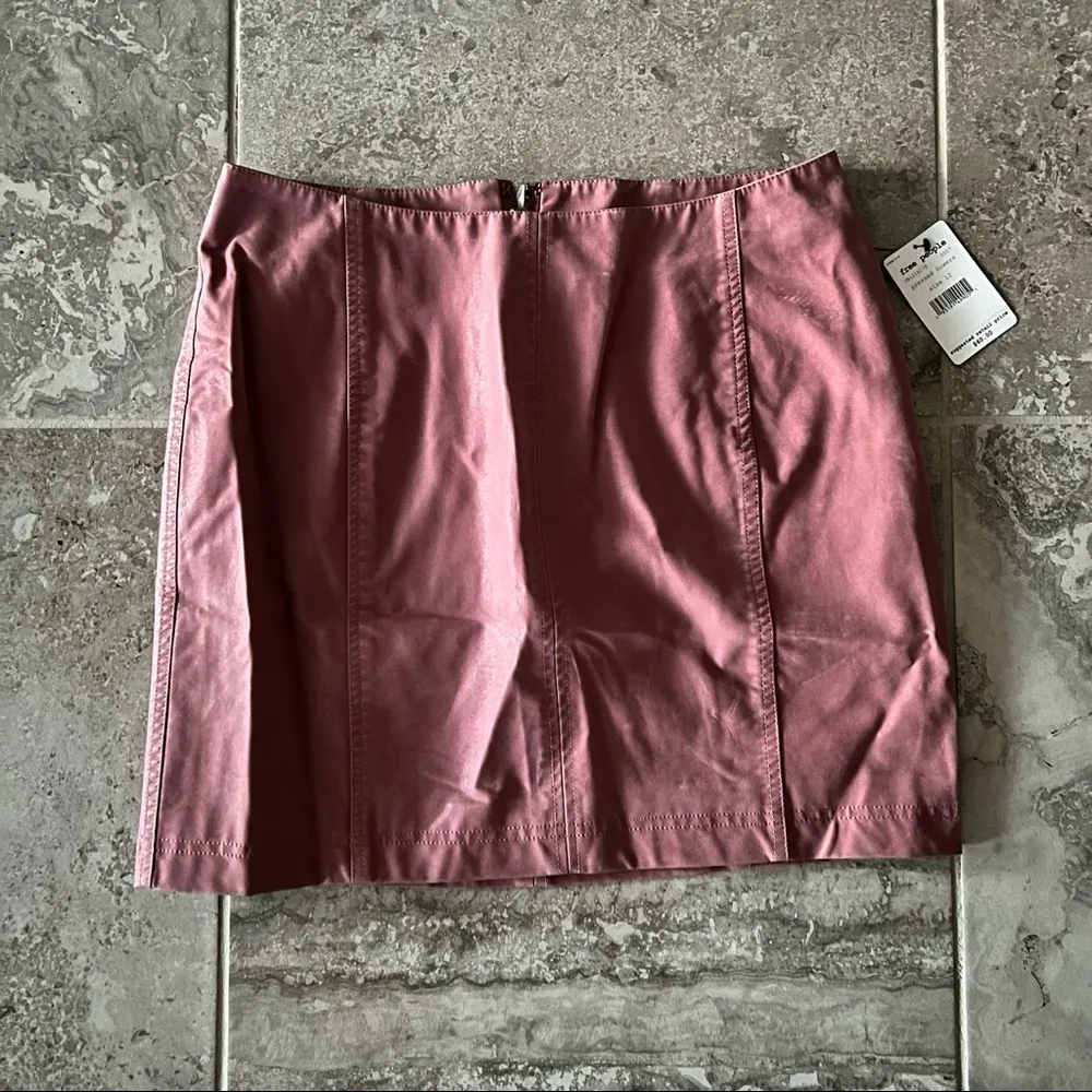 Free People Mini Skirt Modern Femme Vegan Leather Size 10 New with Tag - Image 13