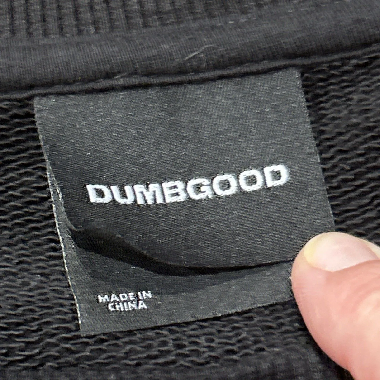 Dumbgood Sanrio Sweatshirt Womens Large Kuromi Double Sided Black Heavyweight - Image 4