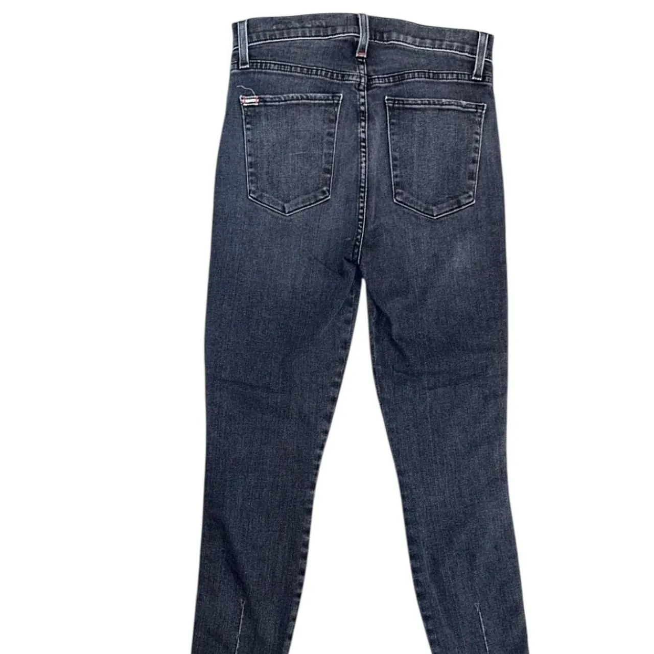 Alice + Olivia AO.LA Good High-Rise Exposed Button Skinny Jeans with Stripes - Image 7