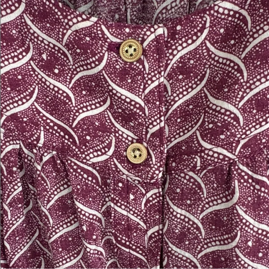 Like New Anthropologie Maeve Orli
Bibbed Button Down Top Large - Image 6