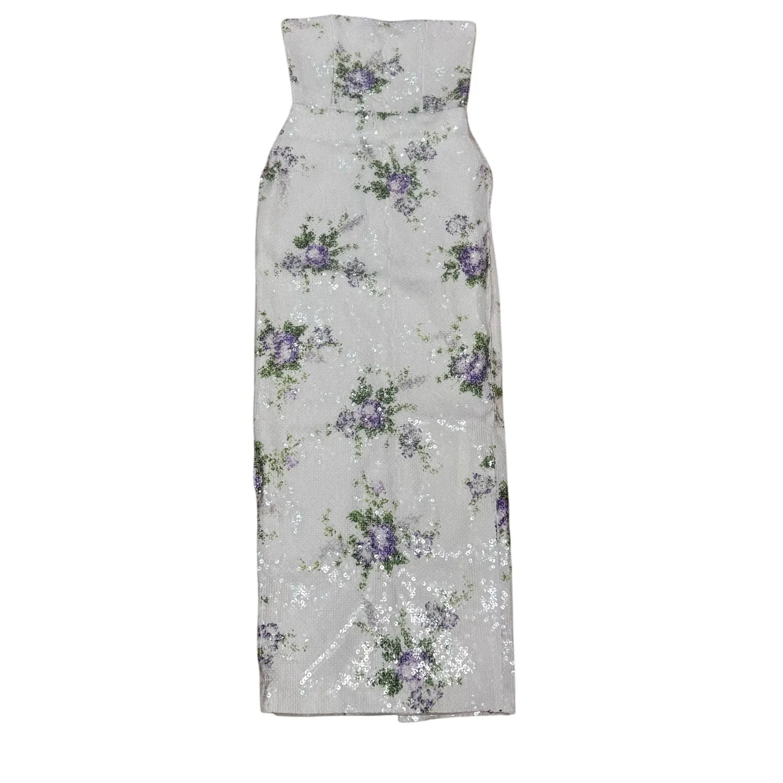 Tanner Fletcher Marilyn Floral Sequin Strapless Dress 1 / US 4 - Image 9