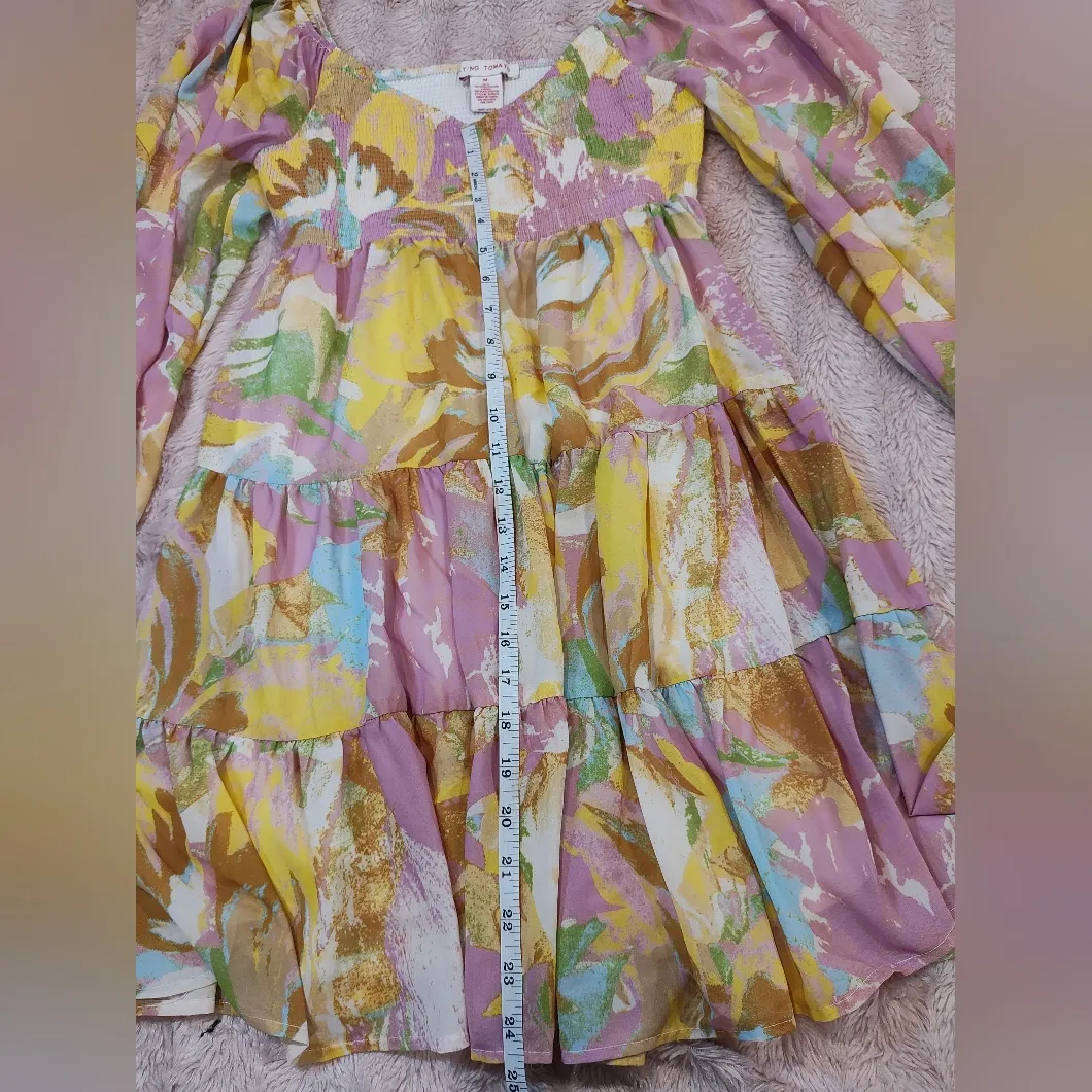 Flying Tomato Floral Women Dress in Pink and Yellow Size M - Image 6